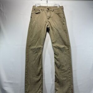 Wrangler Jeans Mens 30x30 Beige Khaki Wrangler Slim Straight Western Pants